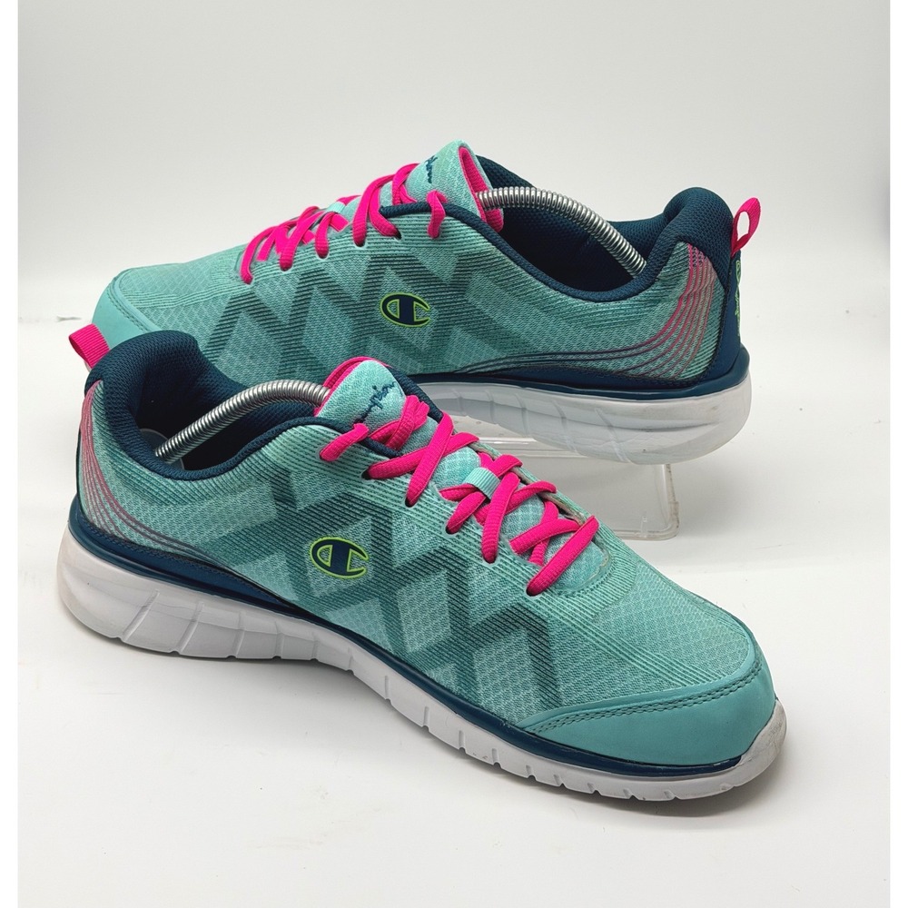 Champion Women's Running Shoes Size 12 Teal Aqua Pink Lightweight Sneakers